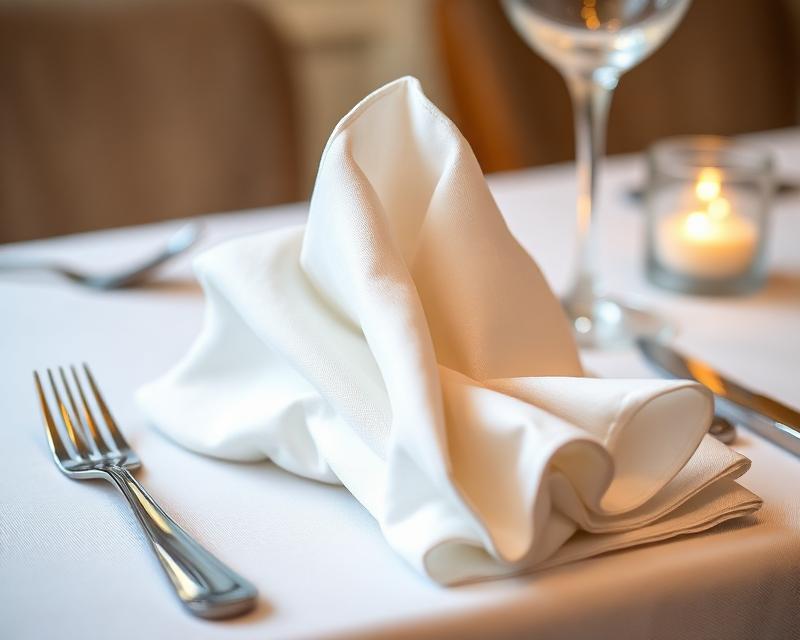 Elegant napkin folding
