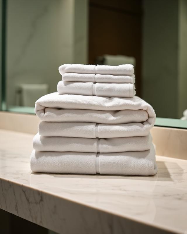 Luxury hotel towels